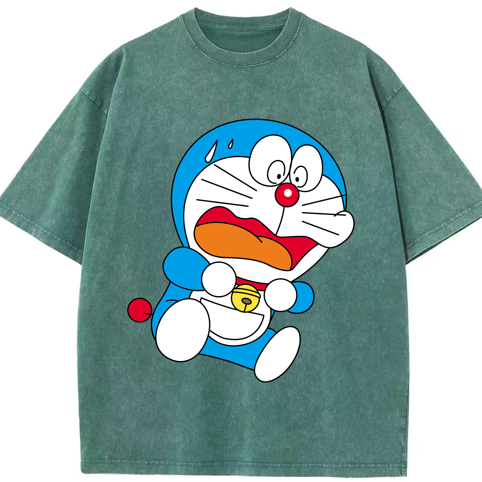 （画像用） ドラえもん Doraemon 綿100% ヴィンテージ風 半袖Tシャツ（フロントプリント）